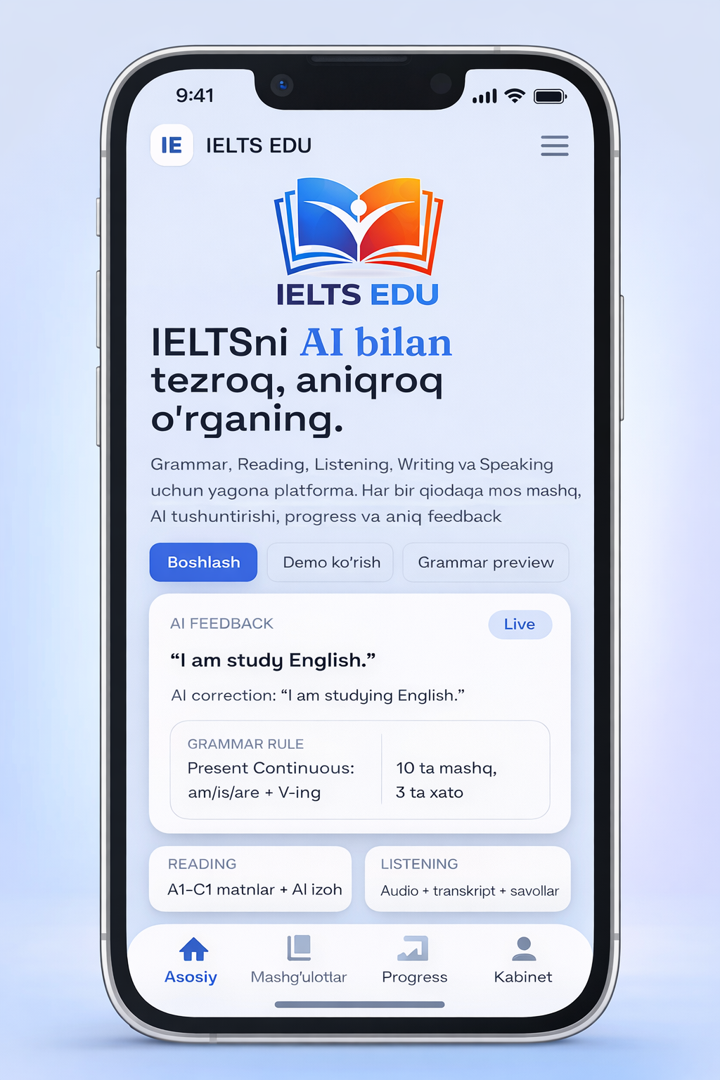 IELTS EDU — bu kurs emas. Bu tizim.