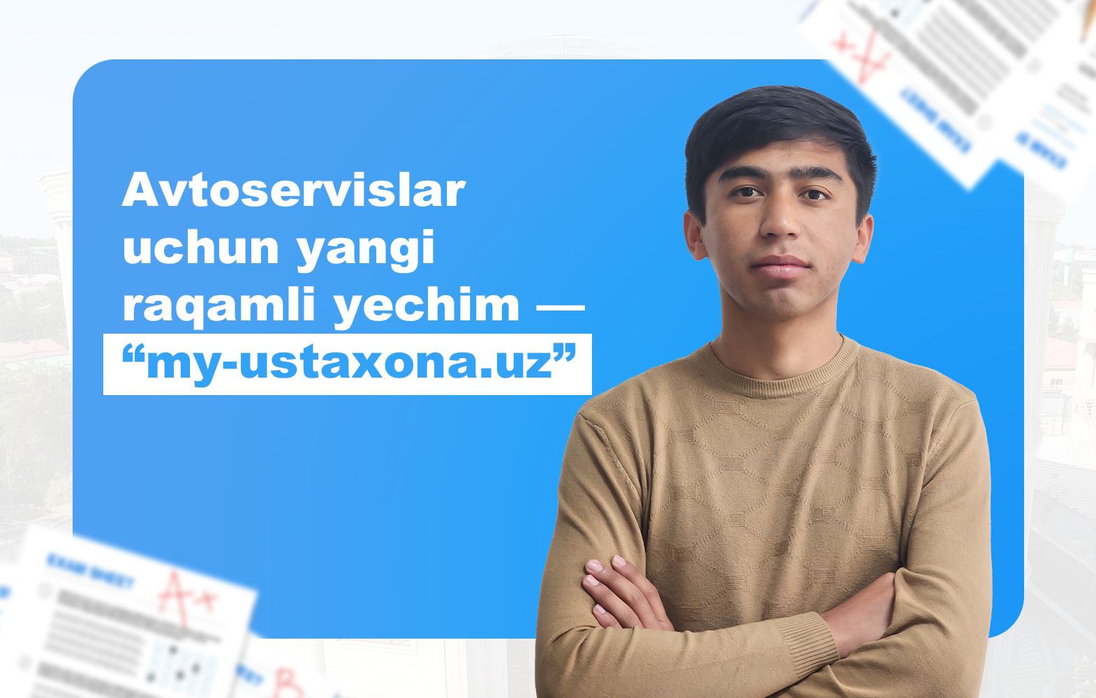 IT Markazi rezidenti Shaymardonov Shavkat tomonidan yaratilgan Ustaxona markazlar faoliyatini  zamonaviy boshqaruvchi — "my-ustaxona.uz — AutoMaster" loyihasi ishga tushirildi! ⚙️💻
